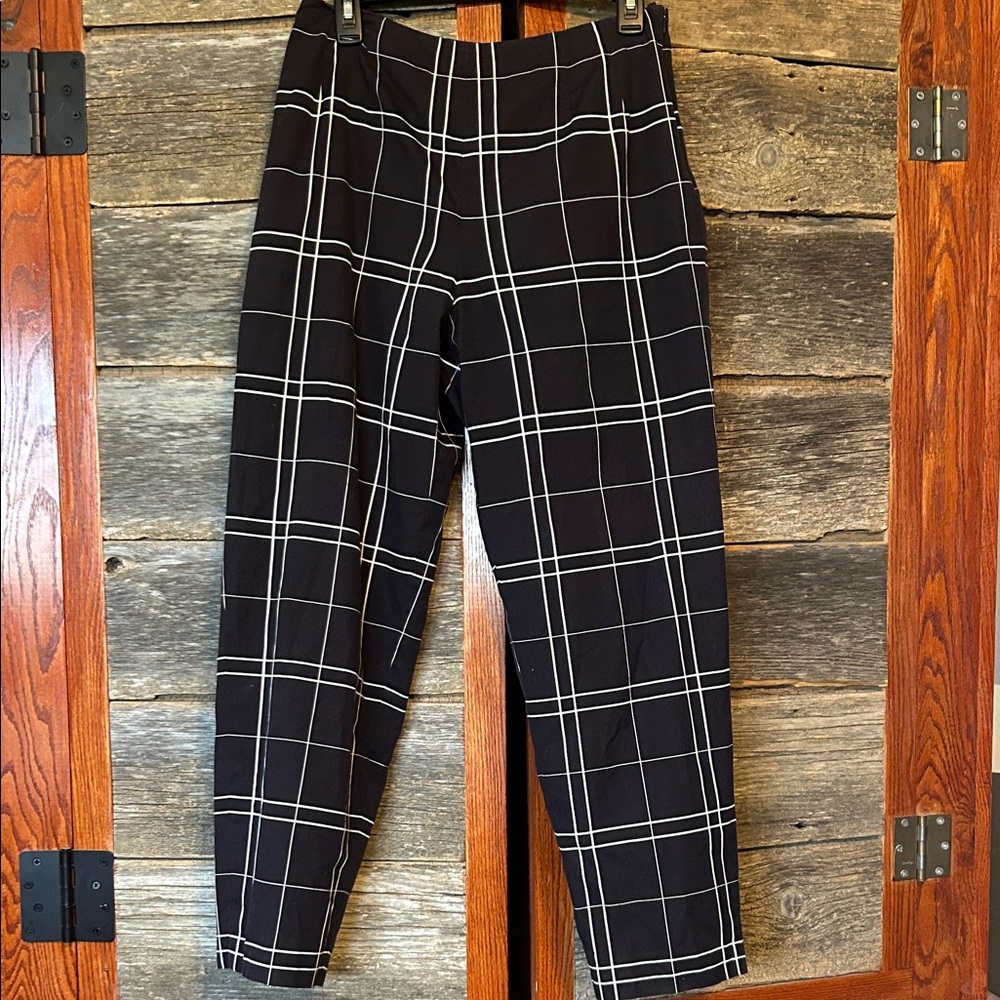 Talbots Dark Blue and White Grid Women’s Dress Pants Size 10
